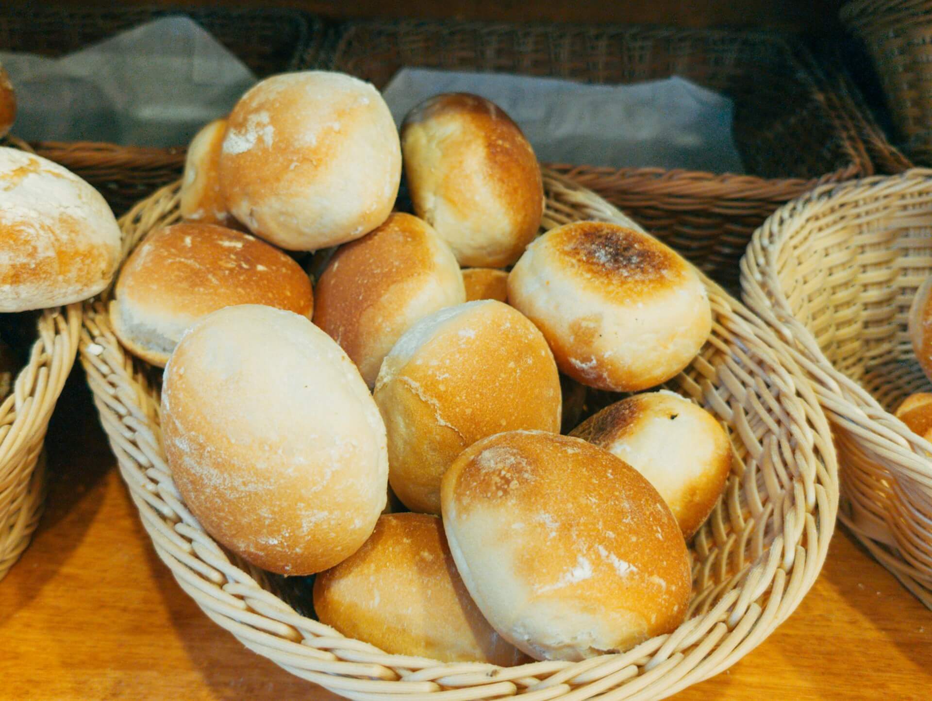 Image of Homemade Bread Rolls in a basket